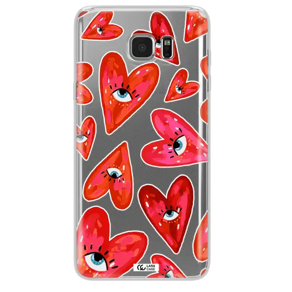 Evil Eye Heart Samsung Note 5 Clear TPU Case