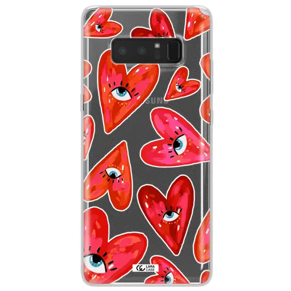 Evil Eye Heart Samsung Note 8 Clear TPU Case