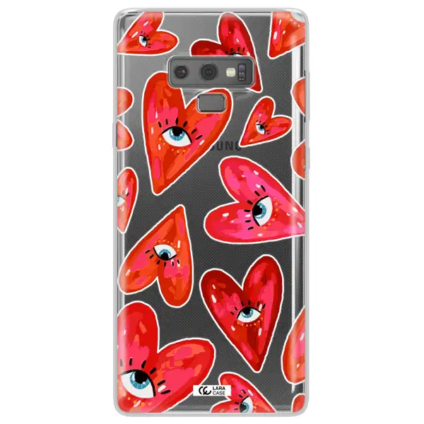 Evil Eye Heart Samsung Note 9 Clear TPU Case