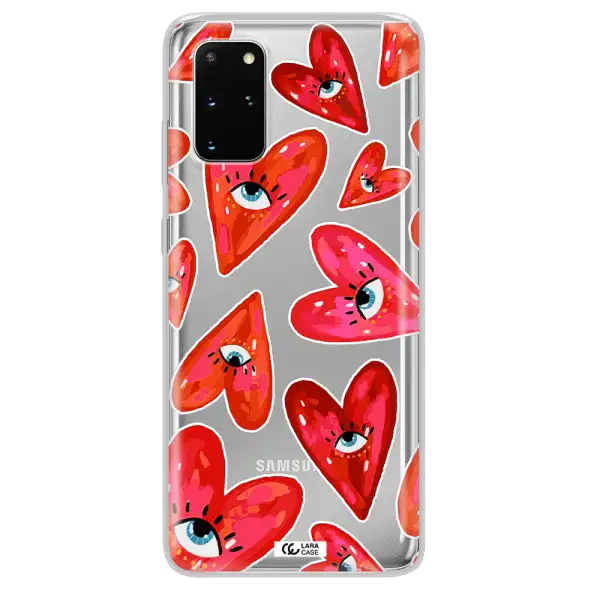 Evil Eye Heart Samsung S 20 Plus Clear TPU Case