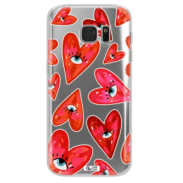 Evil Eye Heart Samsung S 7 Clear TPU Case