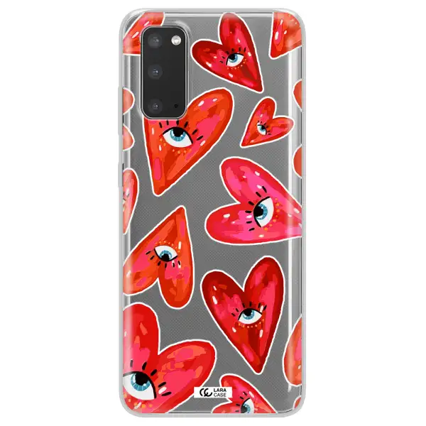 Evil Eye Heart Samsung S20 Clear TPU Case
