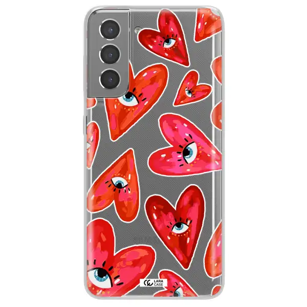 Evil Eye Heart Samsung S21 Clear TPU Case