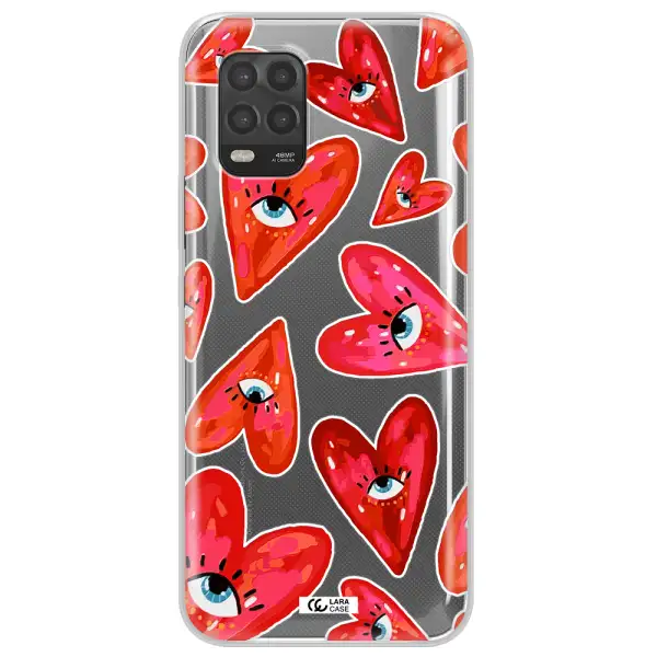 Evil Eye Heart Xiaomi Mi 10 Lite Clear TPU Case
