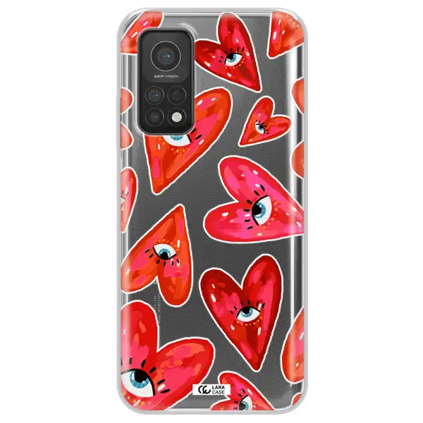 Evil Eye Heart Xiaomi Mi 10T Clear TPU Case