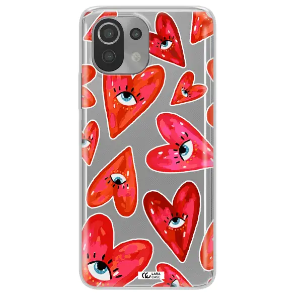 Evil Eye Heart Xiaomi Mi 11 Lite Clear TPU Case
