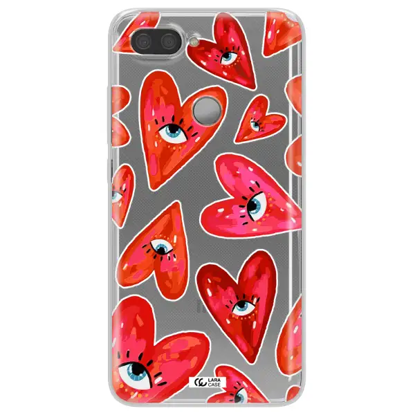 Evil Eye Heart Xiaomi Mi 8 Lite Clear TPU Case