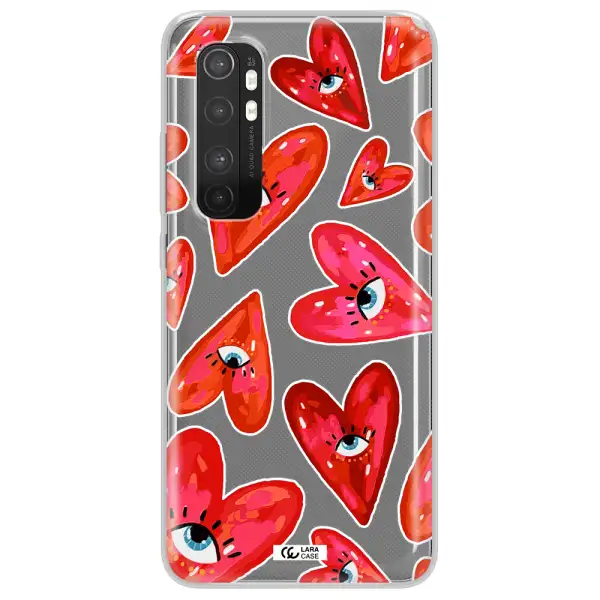 Evil Eye Heart Xiaomi Mi Note 10 Lite Clear TPU Case