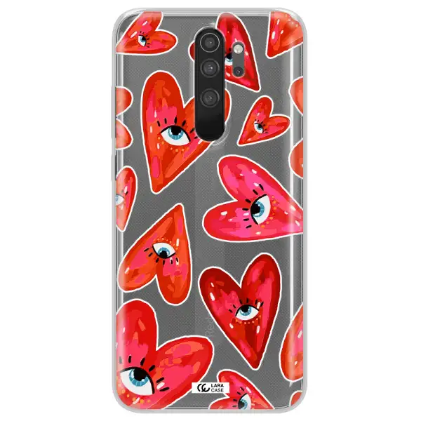 Evil Eye Heart Xiaomi Note 8 Pro Clear TPU Case