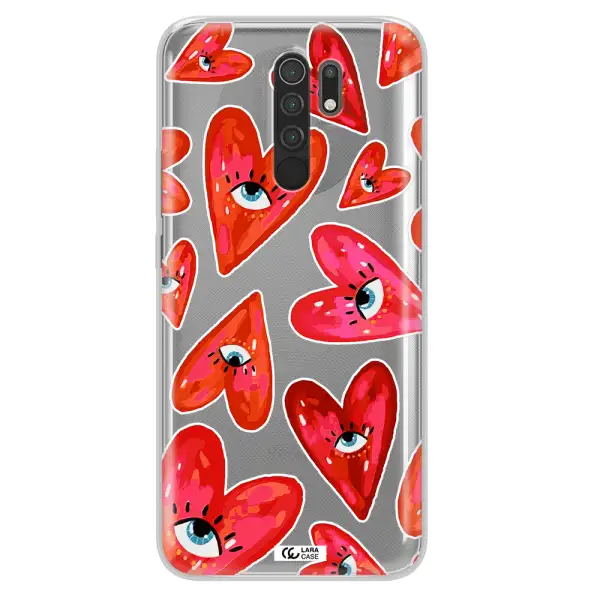 Evil Eye Heart Xiaomi Redmi 9 Clear TPU Case