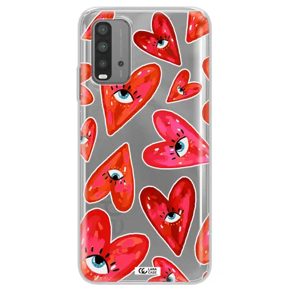 Evil Eye Heart Xiaomi Redmi 9T Clear TPU Case