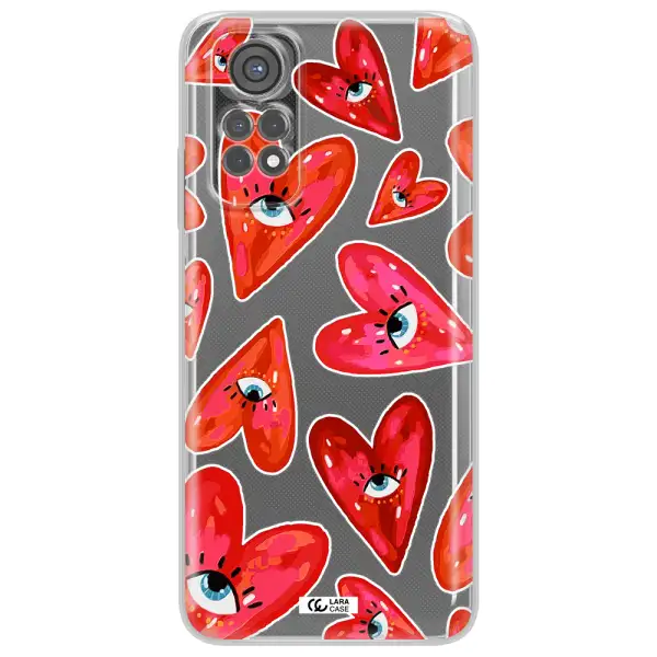 Evil Eye Heart Xiaomi Redmi Note 11S Clear Tpu Case