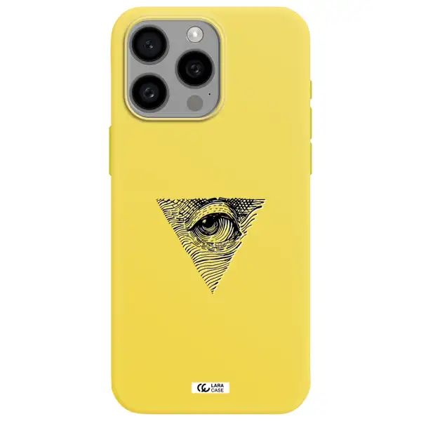 Franklin Eye Apple Iphone 15 Pro max Silicone canary yellow Case