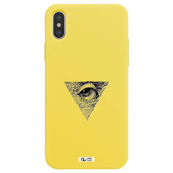 Franklin Eye Apple iPhone XS Silicone canary yellow Case