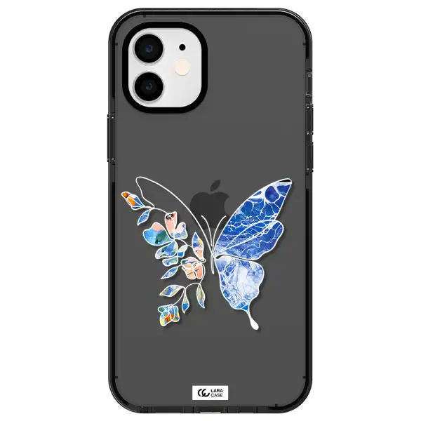 Line Butterfly Apple iPhone 11 impact Smoke Black Case