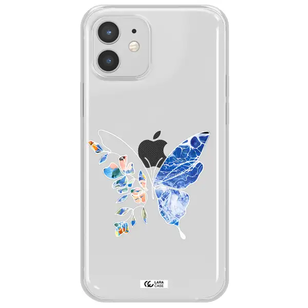 Line Butterfly Apple iPhone 12 mini Clear TPU Case