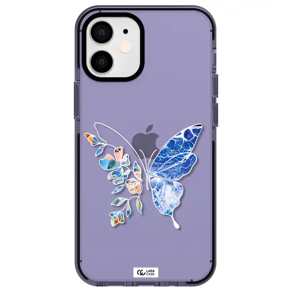 Line Butterfly Apple iPhone 12 mini impact Lilac Case