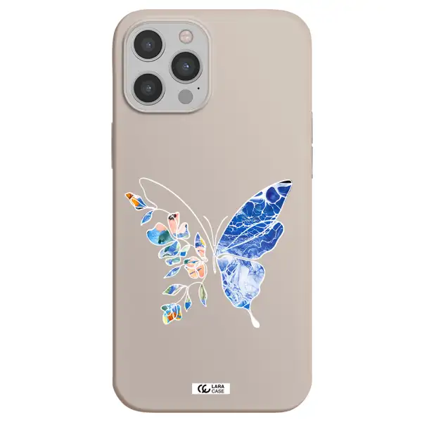 Line Butterfly Apple iPhone 12 pro Silicone Stone Case