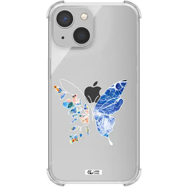 Line Butterfly Apple iPhone 13 Clear PC Case