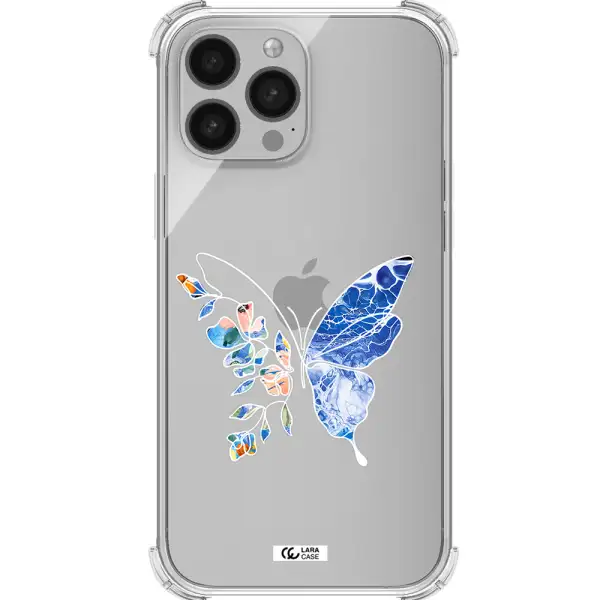Line Butterfly Apple iPhone 13 Pro Clear PC Case