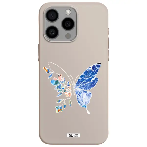 Line Butterfly Apple Iphone 15 Pro max Silicone Stone Case