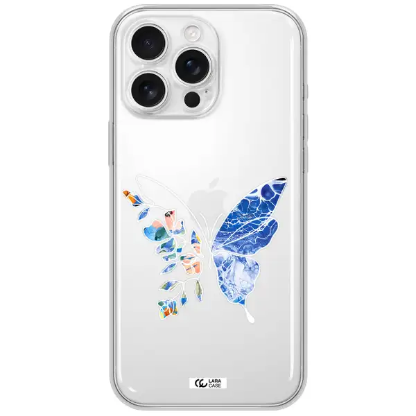 Line Butterfly Apple Iphone 16 Pro Max Clear Tpu Case