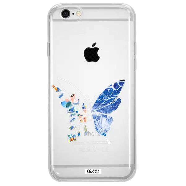 Line Butterfly Apple iPhone 6 Clear TPU Case