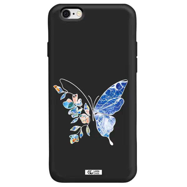 Line Butterfly Apple iPhone 6 Silicone black Case