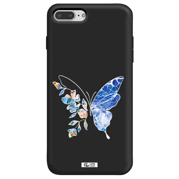 Line Butterfly Apple iPhone 7 plus Silicone black Case
