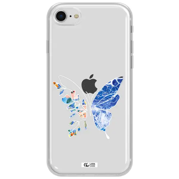 Line Butterfly Apple Iphone Se 2020 Clear Tpu Case
