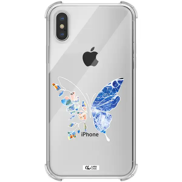 Line Butterfly Apple iPhone X Clear PC Case
