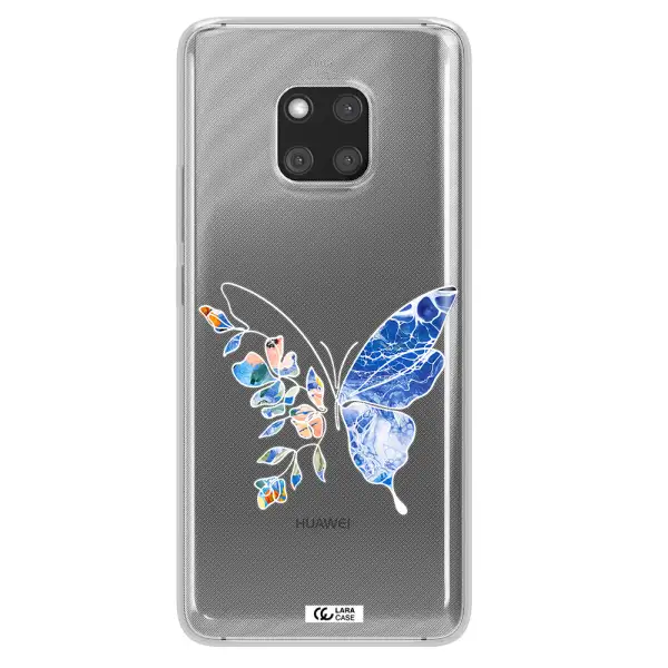 Line Butterfly Huawei Mate 20 Pro Clear TPU Case