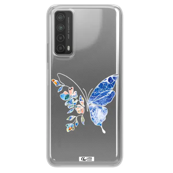 Line Butterfly Huawei P Smart 2021 Clear TPU Case
