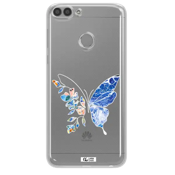 Line Butterfly Huawei P Smart Clear TPU Case