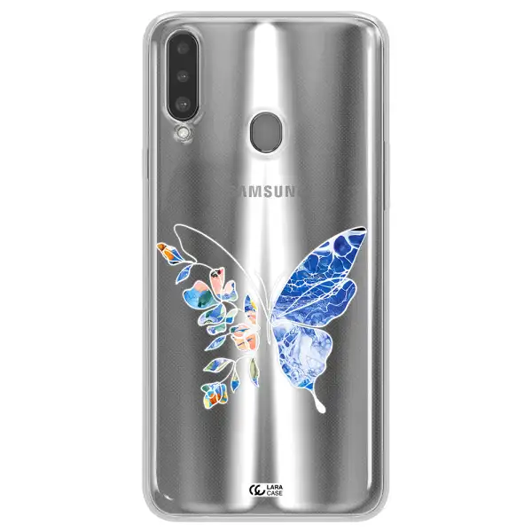 Line Butterfly Samsung A20S Clear TPU Case