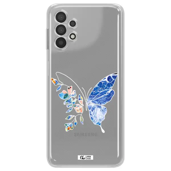 Line Butterfly Samsung A32 4G Clear Tpu Case