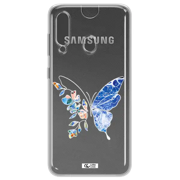 Line Butterfly Samsung A60 Clear TPU Case