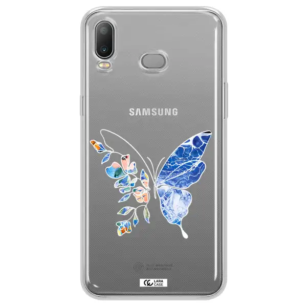 Line Butterfly Samsung A6S Clear TPU Case