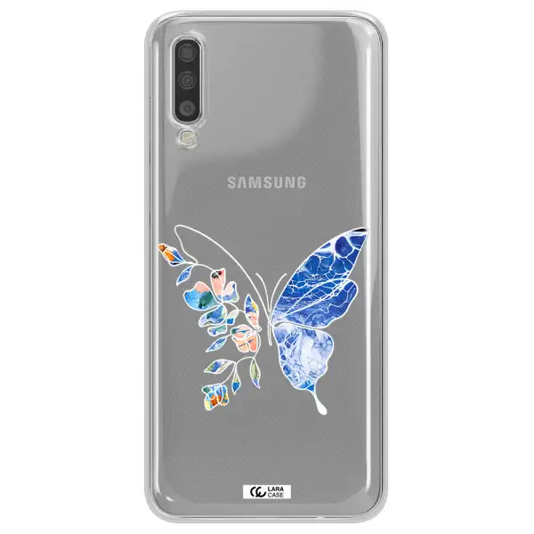 Line Butterfly Samsung A70S Clear Tpu Case