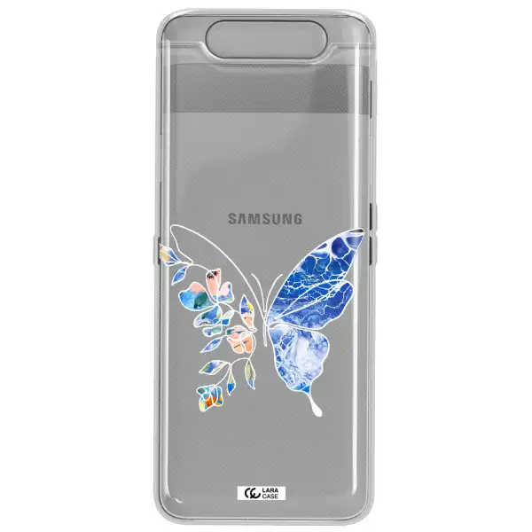 Line Butterfly Samsung A80 Clear TPU Case