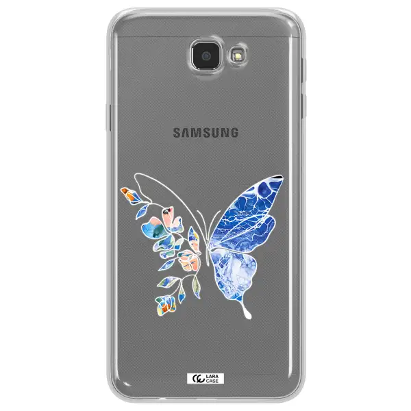 Line Butterfly Samsung J7 Prim Clear TPU Case