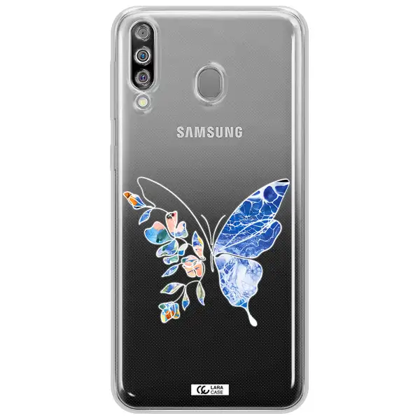 Line Butterfly Samsung M30 Clear TPU Case
