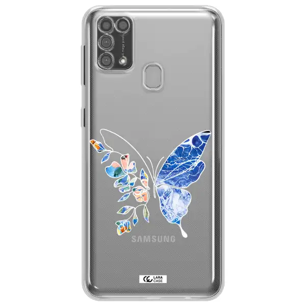 Line Butterfly Samsung M31 Clear TPU Case