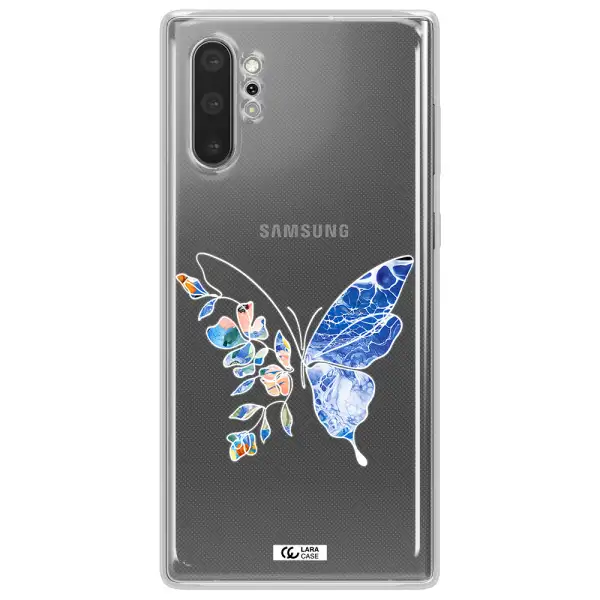 Line Butterfly Samsung Note 10 Plus Clear TPU Case
