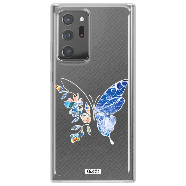 Line Butterfly Samsung Note 20 Ultra Clear TPU Case