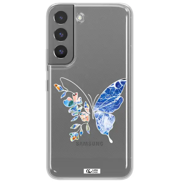 Line Butterfly Samsung S 22 Clear TPU Case