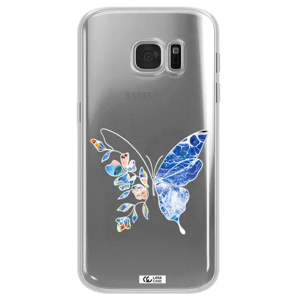 Line Butterfly Samsung S 7 Clear TPU Case