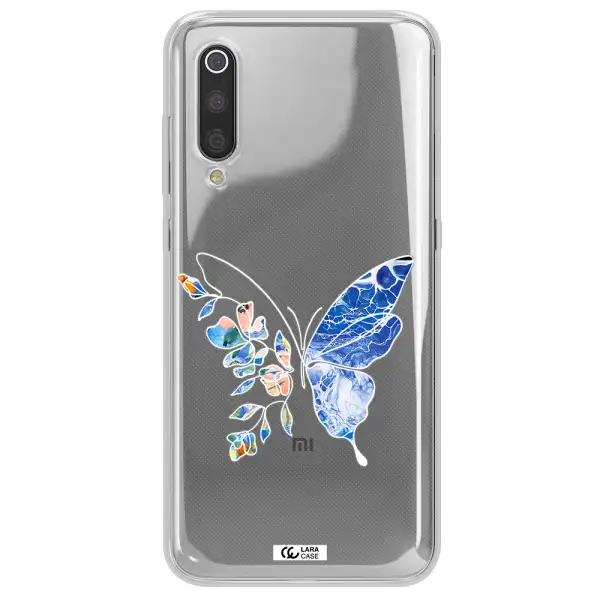 Line Butterfly Xiaomi Mi 9 Clear TPU Case