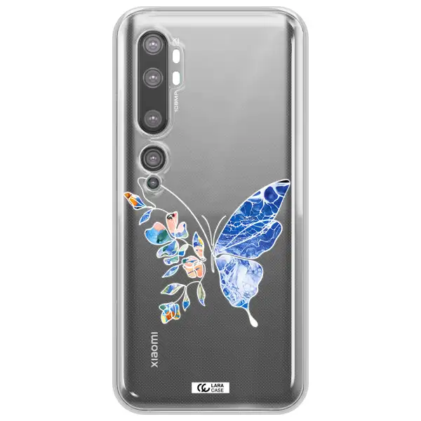 Line Butterfly Xiaomi Mi Note 10 Clear TPU Case