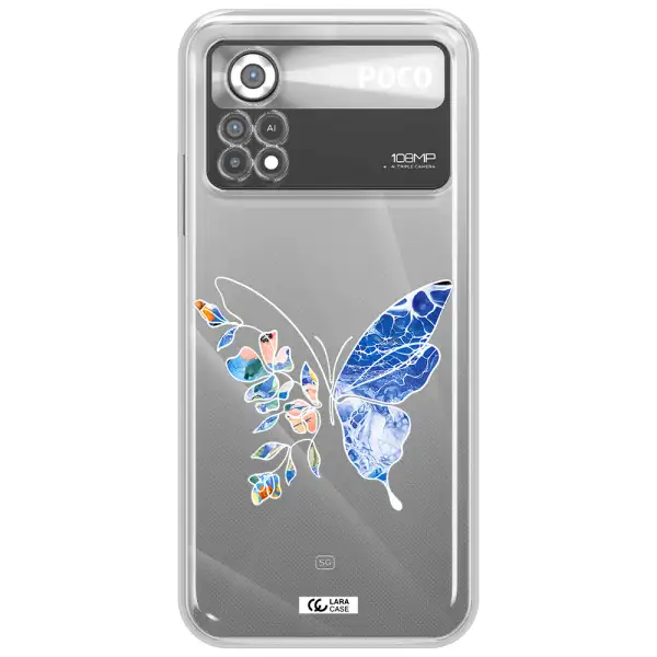 Line Butterfly Xiaomi Poco X4 Pro Clear TPU Case